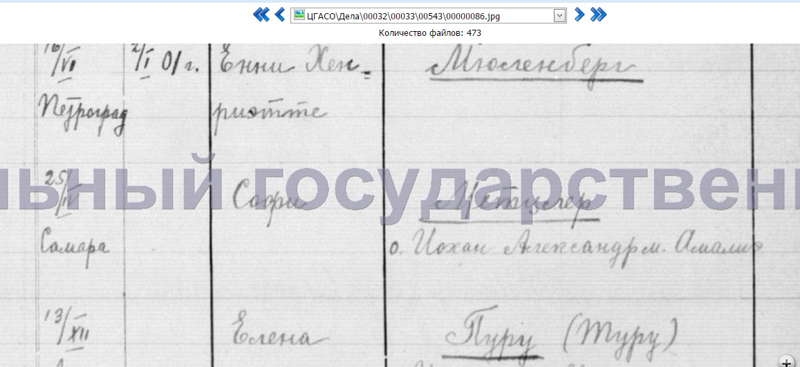рождение , родители Софья Александровна Метцлер