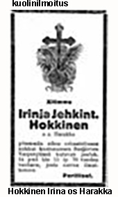 Irina (vanhempi) Jefimintytär Harakka