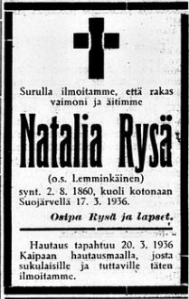 Natalia Nikiforintytär Lemminkäinen