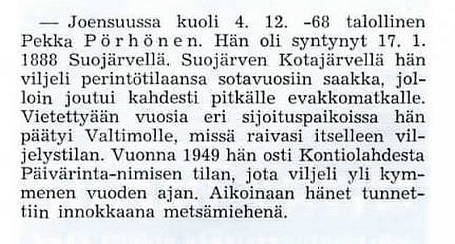 Pekka (Petter) Sisoinpoika Pörhönen