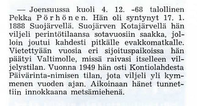 Pekka (Petter) Sisoinpoika Pörhönen